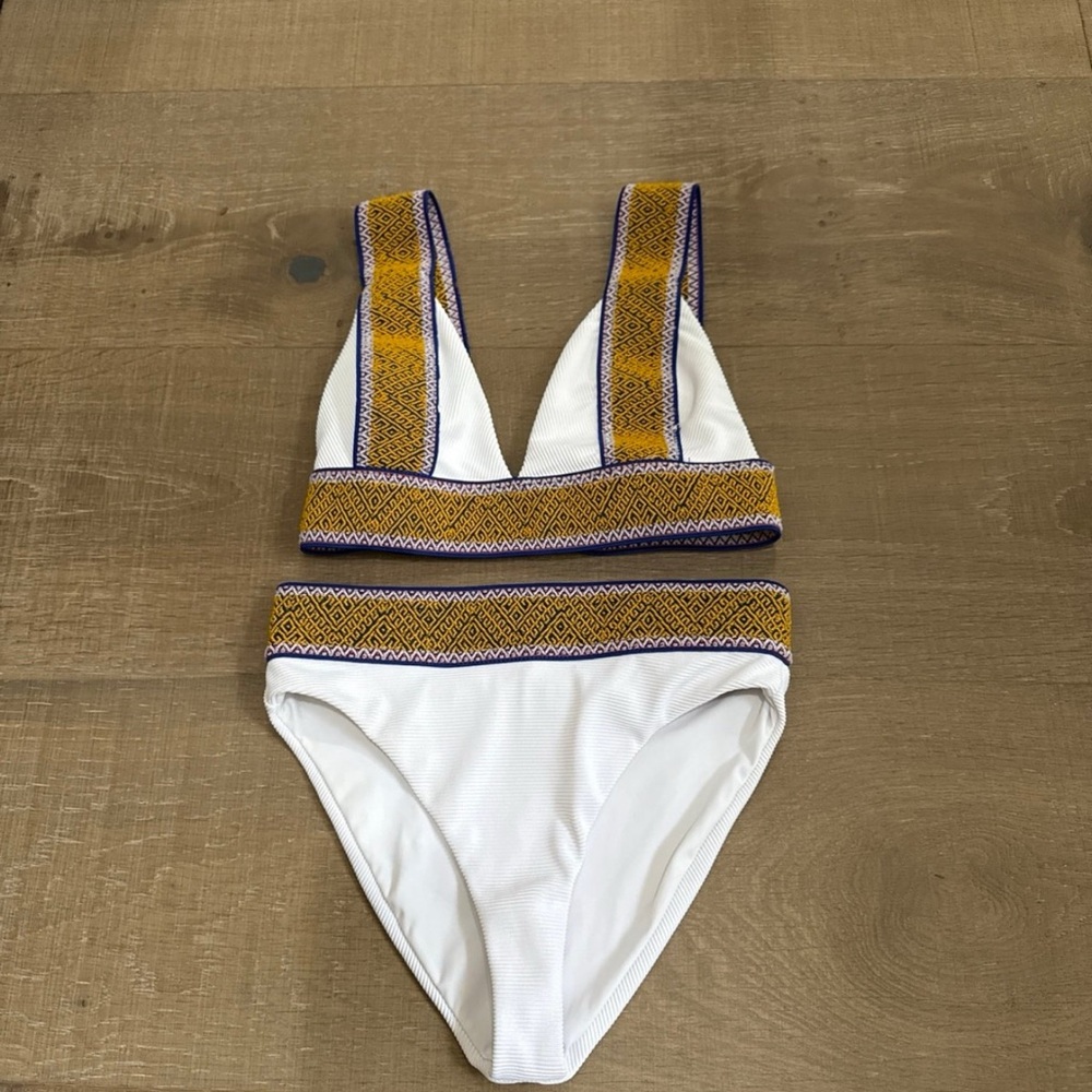 Elysiian white purple gold Bikini Set Size Small